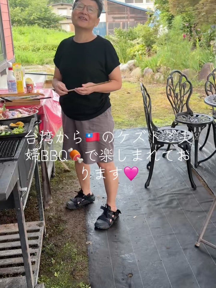 本日は台湾からのお客様をお迎えしています バーベキュー体験が