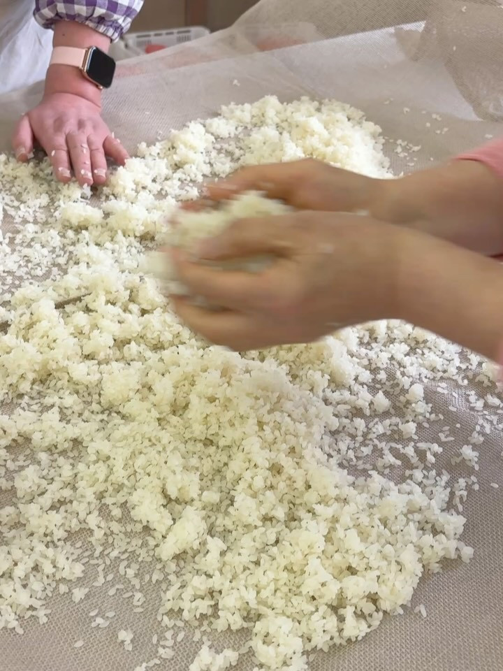 こんばんは 今日はわたくし防災教室と糀の仕込みを重ねて予約し